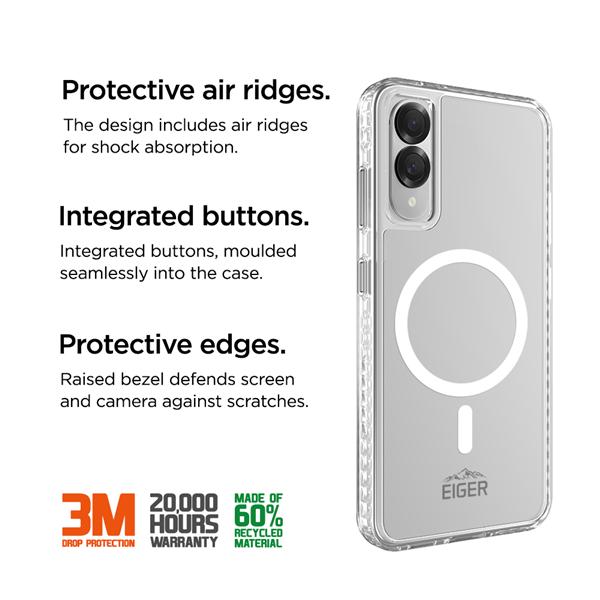Produktbild Eiger 3m Drop-Protection MagSafe Case trans. Ice Grip Magsafe Case GRS clear (Samsung Galaxy S25 Edge)