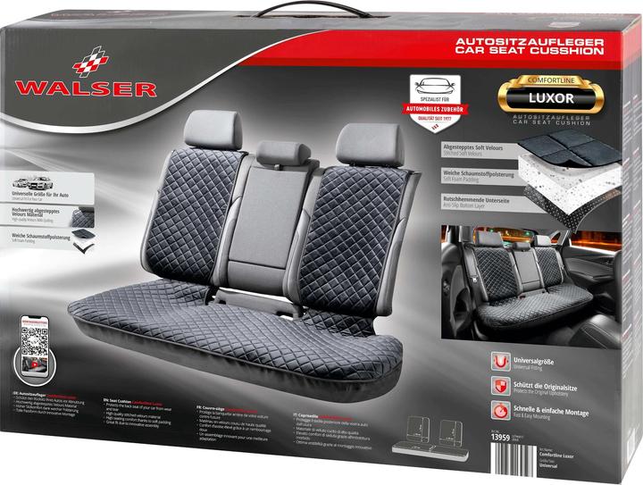 Produktbild Walser PKW-Sitzaufleger Comfortline Luxor inkl. Anti-Rutsch-Beschichtung, Auto-Sitzauflage für 1 Rücksitzba