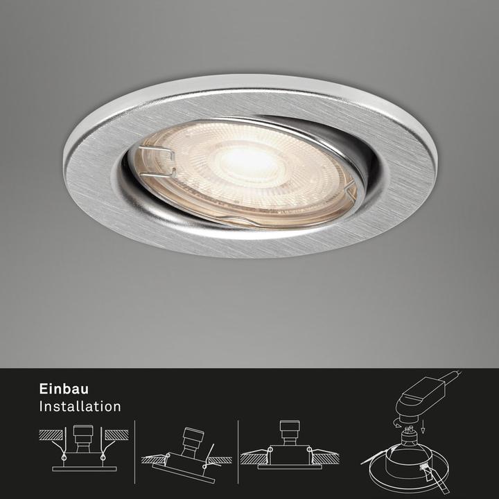 Produktbild Briloner LED Einbauleuchte, alu, 1xGU10/4,9W (460 lm, GU10)