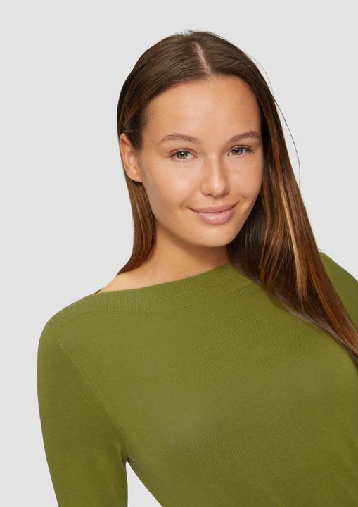 Produktbild S.Oliver Strickpullover Strickpullover mit U-Boot-Ausschnitt (46)