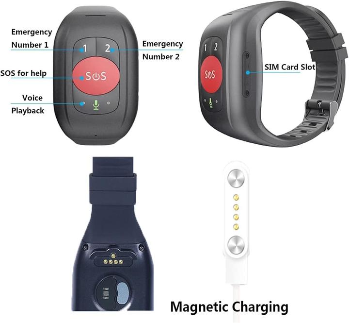 Actual product image Quyueda Senior SOS GPS Tracker with Voice Calls, Activity Monitoring, and Safety Alerts