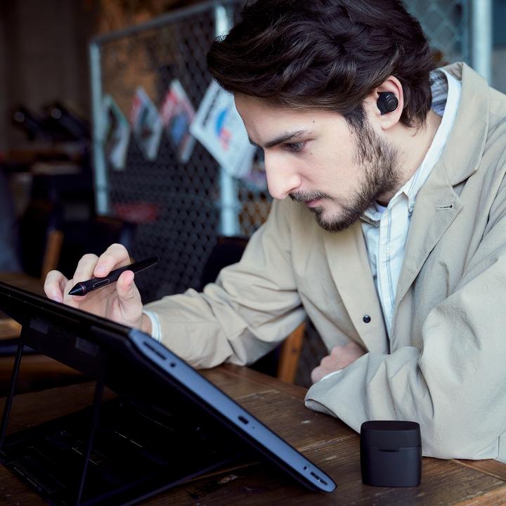 Produktbild Audio-Technica AudioT ATH-ANC300TW In-Ear Kopfh?rer bk Kabelloser Noise-Cancelling-Kopfh?rer (ANC, 4.50 h, Kabellos)