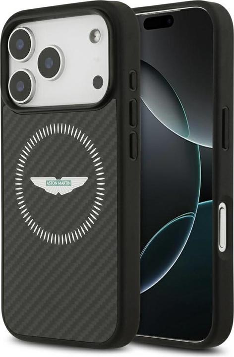 Aston Martin Case HC Kevlar Counter Design MagSafe for iPhone 17 Pro black (Apple iPhone 17 Pro)