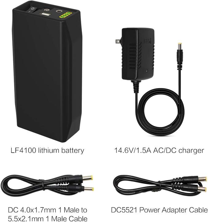 Image du produit TalentCell Powerbank 12.8V, 6.5Ah, 82.2Wh avec chargeur (6500 mAh, 82.20 Wh)