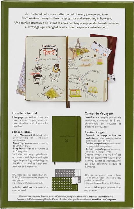 Immagine prodotto Moleskine Traveller's Journal (A5, Rigatura speciale, Copertina rigida)