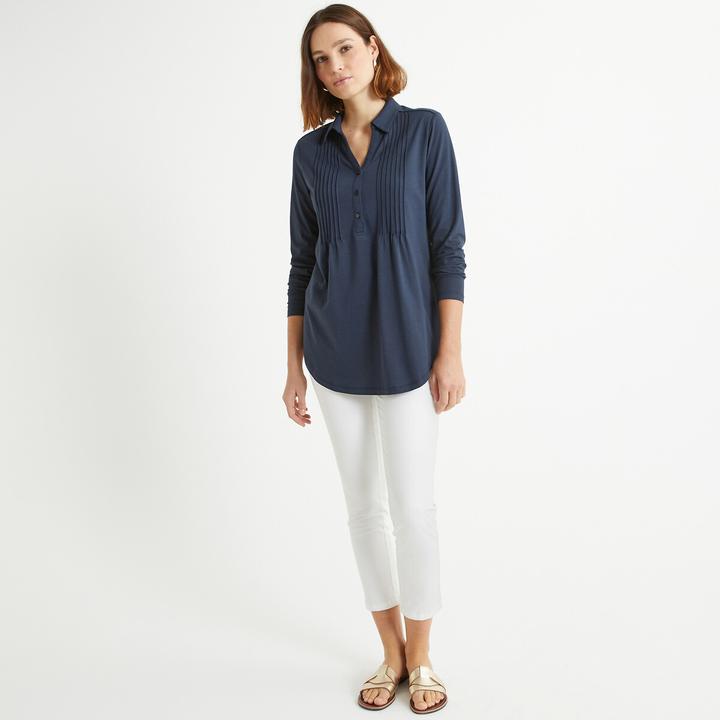 Produktbild Anne Weyburn Langärmeliges Blusenshirt mit Polokragen (36, 38)
