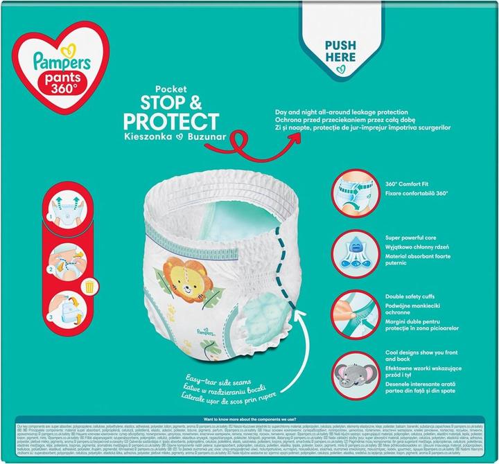 Actual product image Pampers Pants (Size 7, Half month box, 74 Piece)