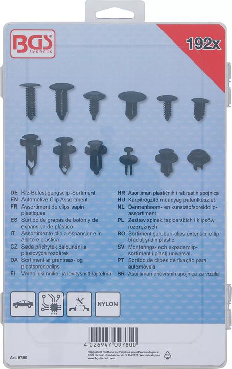 Actual product image BGS Car mounting clip range