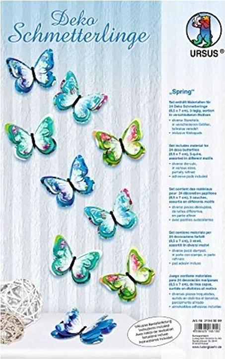 Produktbild Ursus Sticker Schmetterlinge 21940099F 2 Farben 24 Stück