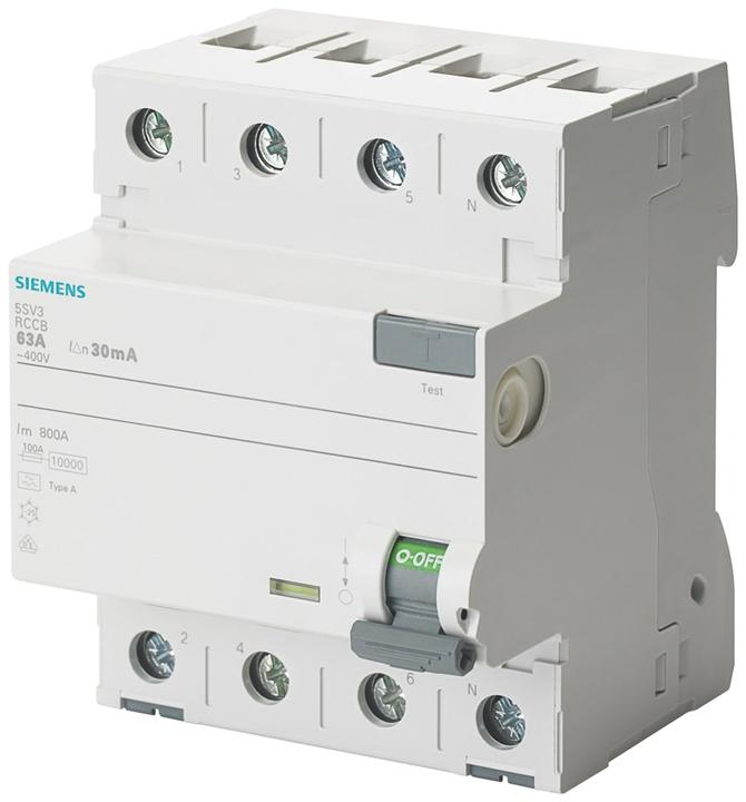 Produktbild Siemens FISchutzschalter Typ F kurzzeitverzögert A 30 mA Un