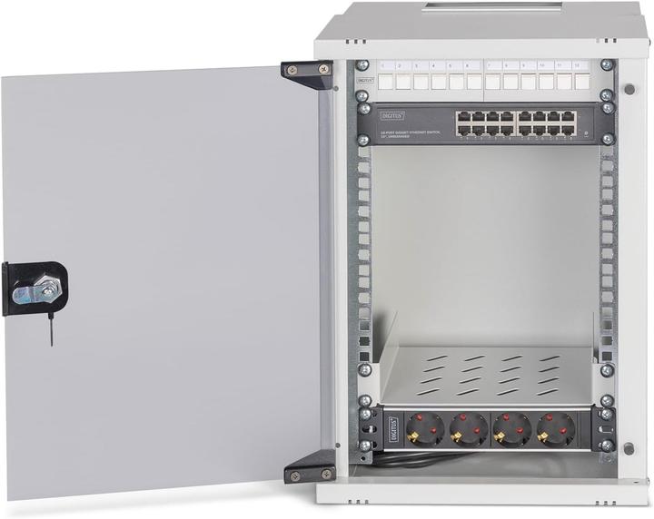 Produktbild Digitus 10" Netzwerk-Set, 9HE Wandgehäuse und Zubehör, gr SOHO PRO Version (9 HE, 10 Zoll Rack)
