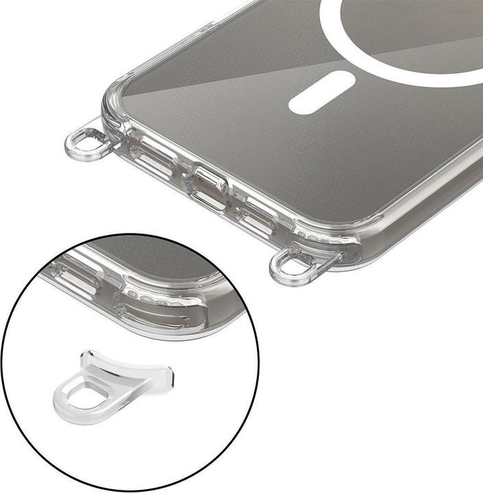 Actual product image Tech-Protect Flexair Chain Magsafe Iphone 16 Grau & Rosa (Apple iPhone 16)