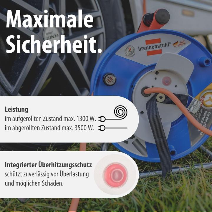 Image du produit Brennenstuhl Tambour de câble de camping (25 m, 2.50 mm²² mm)