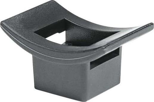 Actual product image HellermannTyton Black M5 Screw Fix Cable Tie Cradle (Fixing loops, 25 mm, 100 pcs.)