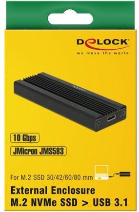 Produktbild Delock M.2 NVME zu USB Gehäuse Typ-C (M.2 2230, M.2 2242, M.2 2260, M.2)