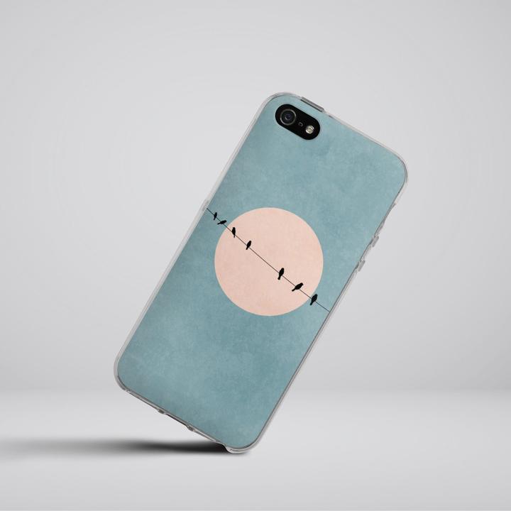 Produktbild DeinDesign Silikon Hülle für Apple iPhone SE (2016-2019) Handyhülle Case Smartphone Schutzhülle Mond Vogel (Apple iPhone SE)
