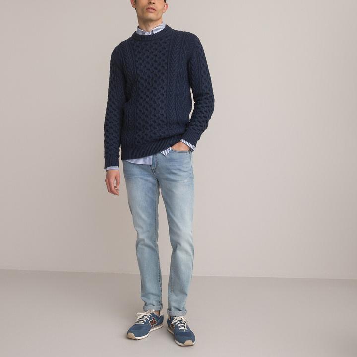 Produktbild La Redoute Collections Zopfstrickpullover Signature mit Rundhalsausschnitt (S)