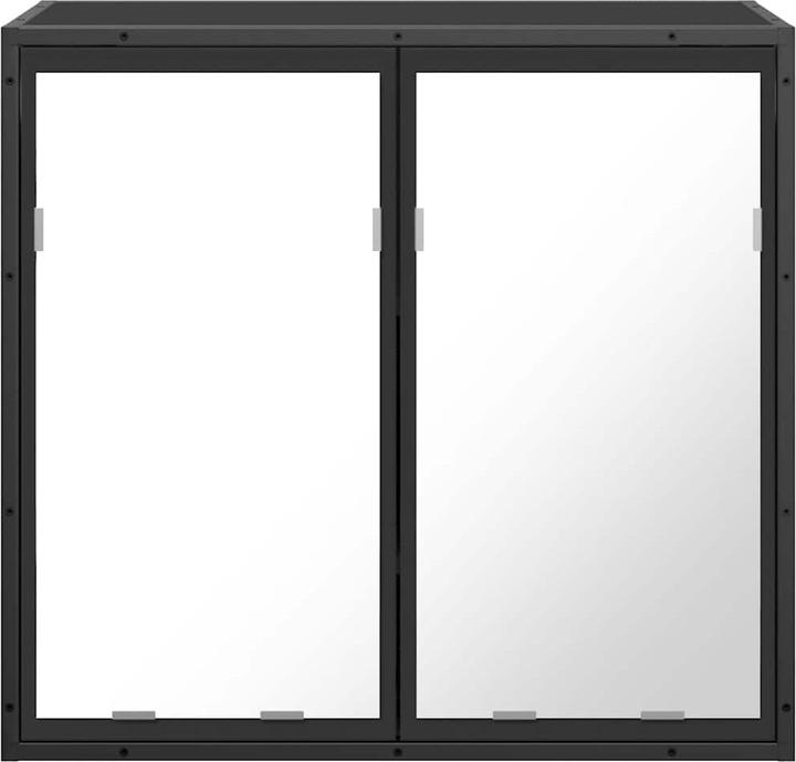 Produktbild vidaXL Spiegelschrank Schwarz 65x20x60 cm Holzwerkstoff (65 x 20 x 60 cm)