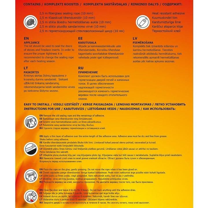 Image du produit Flammifera RIBBON FIREPROOF 10MM 2,5M + COLLE
