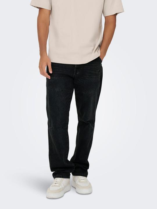 Produktbild Only & Sons ONSEDGE Mid Rise Gerade geschnitten Jeans Normal geschnitten jeans (W33/L32)