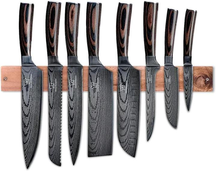 Küchenkompane 8-teiliges Messerset mit magnetischer Messerleiste
