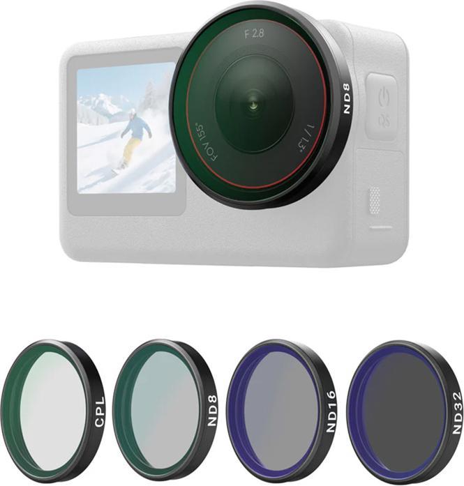Image du produit Telesin Action Camera Filter (CPL+ND8/16/32) for DJI OSMO Action 6
