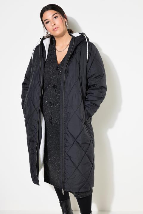 Produktbild Studio Untold Steppmantel, Loose Shape, Kapuze, 2-Wege-Zipper, Langarm, Teddyfutter (46, 48)