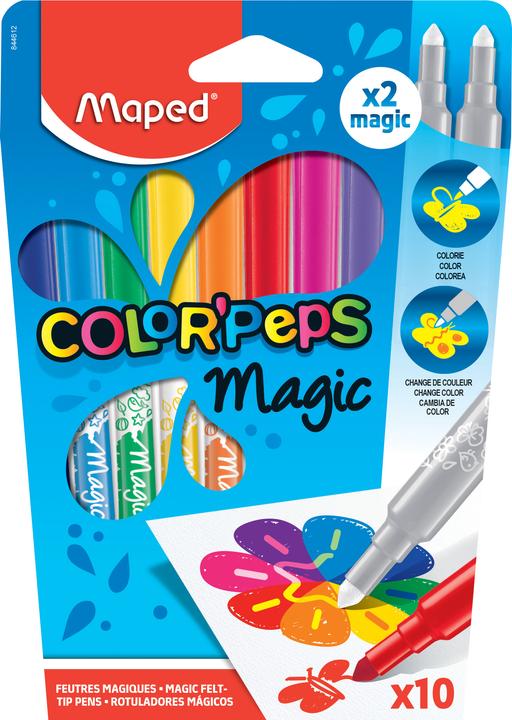 Pennarelli Magici Cambia Colore, Set Da 10 Con 2 Applicatori, Penne Che Cambiano Tinta, Gioco Creativo Per Bambini, Atossici, Ideali Per Scuola E Casa