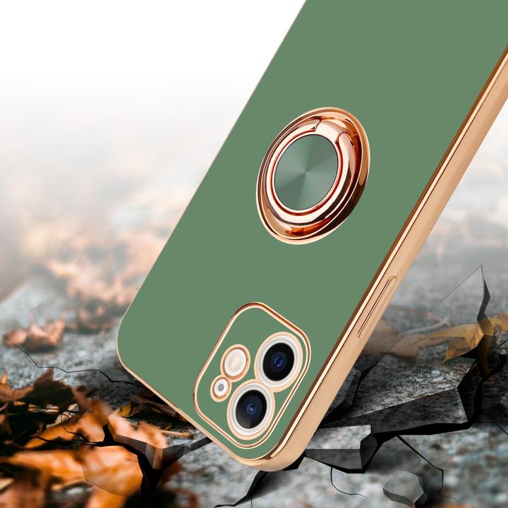 Produktbild Cadorabo Hülle für Apple iPhone 12 MINI im TPU mit Kameraschutz und Ring LM089 Style (Apple iPhone 12 mini)