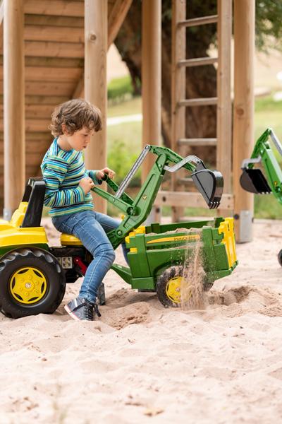 Actual product image Rolly Toys Backhoe with front loader and rear excavator