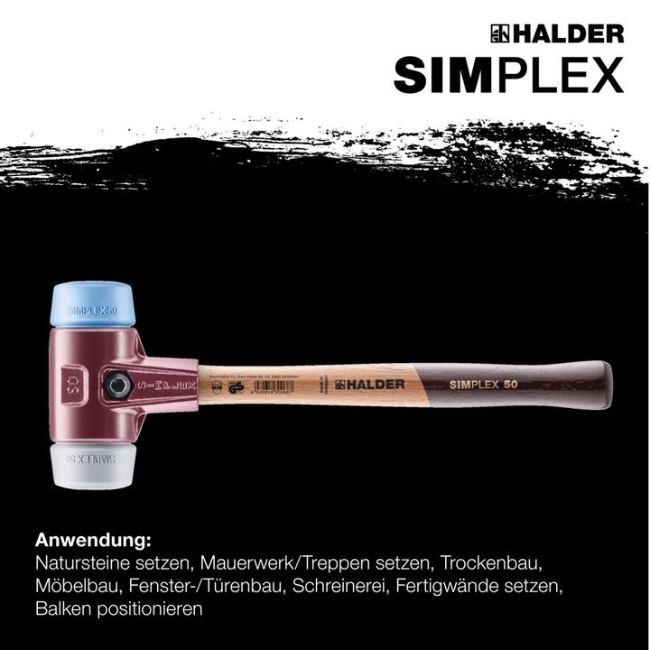 Actual product image Halder SIMPLEX soft-face hammer 30 TPE-soft/TPE-mid TE SIMPL (340 g)