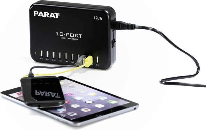 Produktbild Parat Paraproject MC10 Multi Charger für 10x Geräte - USB-Ladefunktion (120 W)