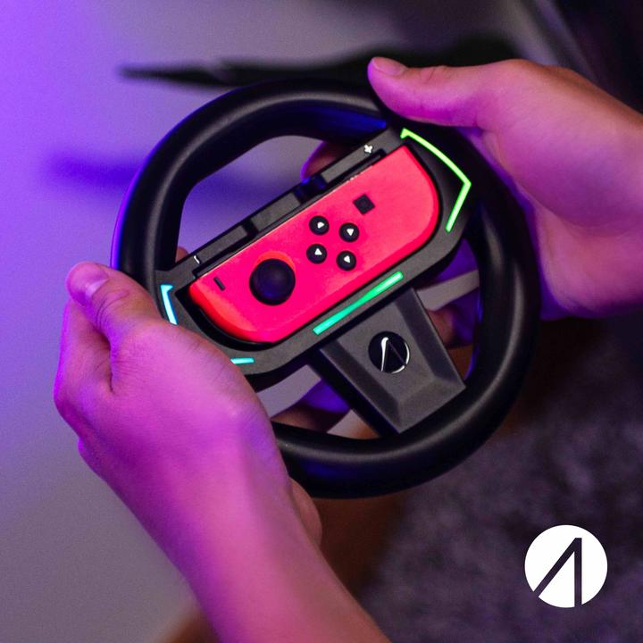 Actual product image Stealth Light-Up Joy-Con Racing Wheel (Switch)