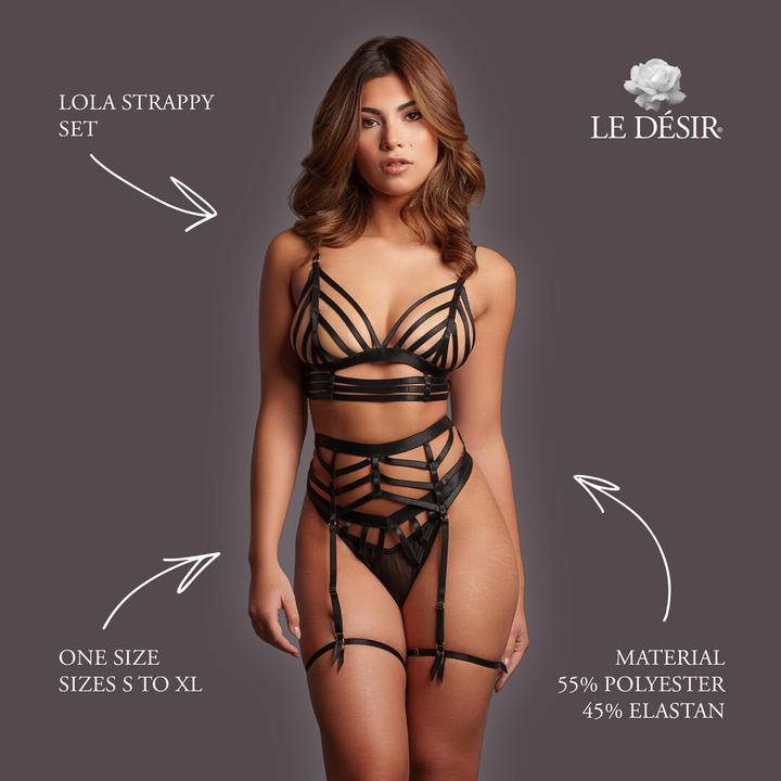 Produktbild Le Désir Lola - Strappy Set - One Size - Black (One Size)