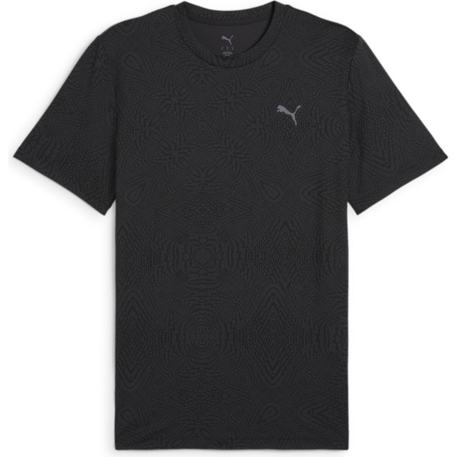 Puma, Herren, Sportshirt, M Move Cloudspun Aop Tee (XL), Schwarz, XL
