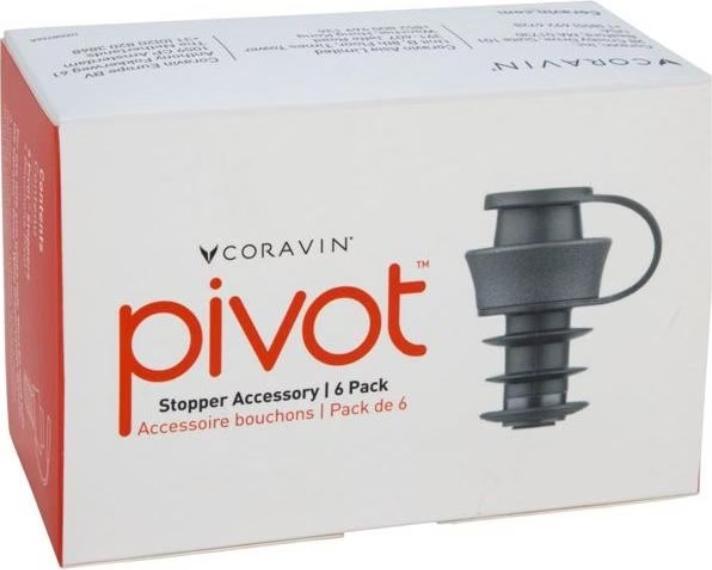 Image du produit Coravin Bouchon à vis pour verseur à vin 6 pièces, noir (Bouchon de vin)