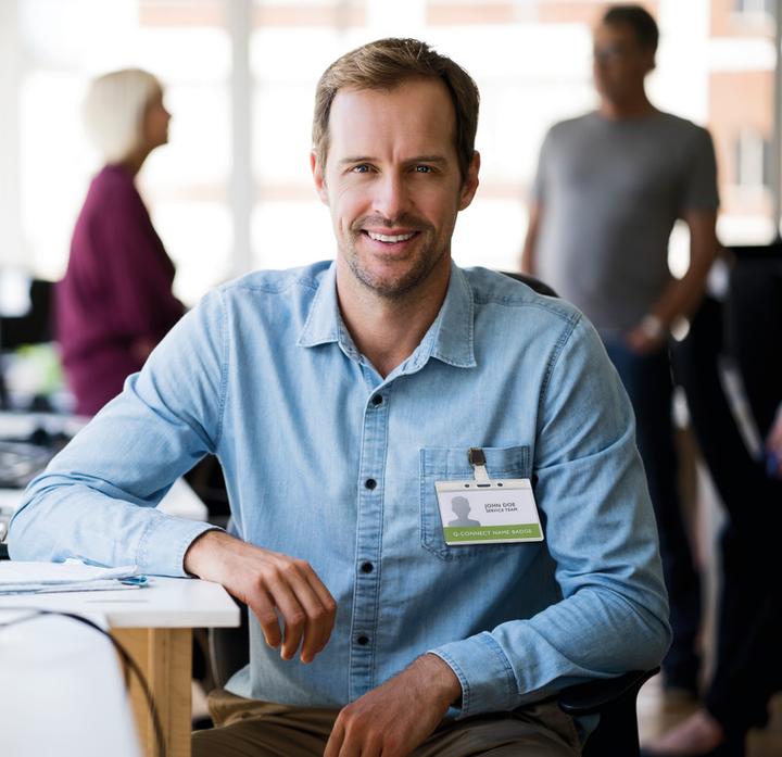 Image du produit Q-Connect Boîtier rigide pour cartes de sécurité avec clip