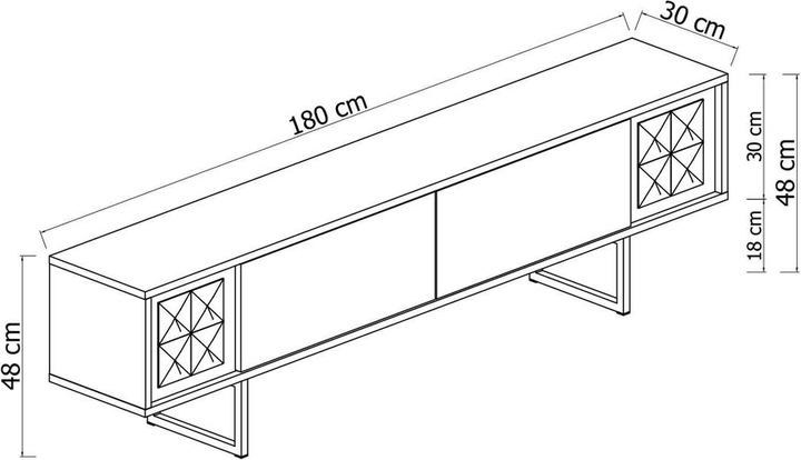Produktbild Skye Decor Chrome Line TV Stand