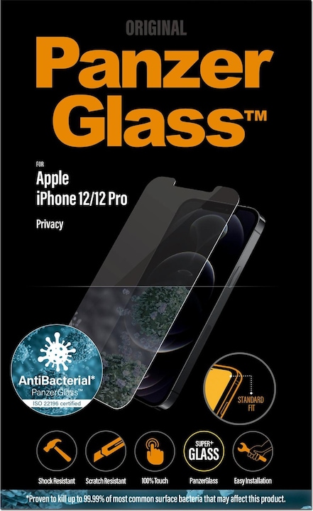 Produktbild PanzerGlass Screen Protector Privacy (1 Stück, Apple iPhone 12, Apple iPhone 12 Pro)