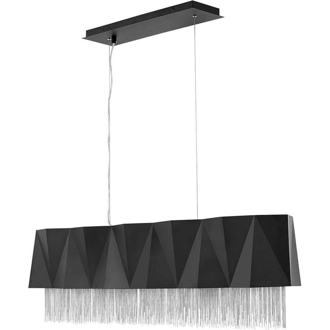 Elstead Lighting, Pendelleuchte, Zuma Hängeleuchte E27 6-fach 33cm Satinschwarz, Silber (E27)