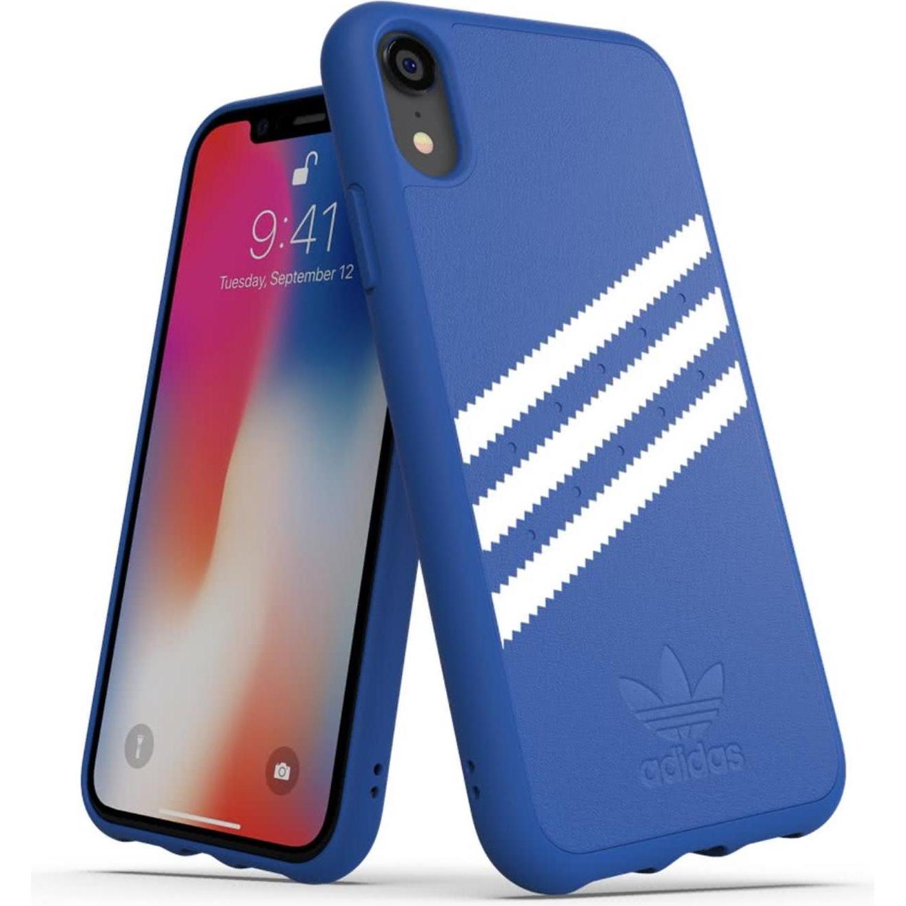 adidas Moulded Case Suede (Apple iPhone XS Max), Smartphone Hülle, Blau, Weiss