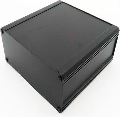 Produktbild RS PRO Aluminium Kühlkörpergehäuse, Schwarz, Aussenmass 200 x 200 x 175mm, IP40 (Gehäuse)