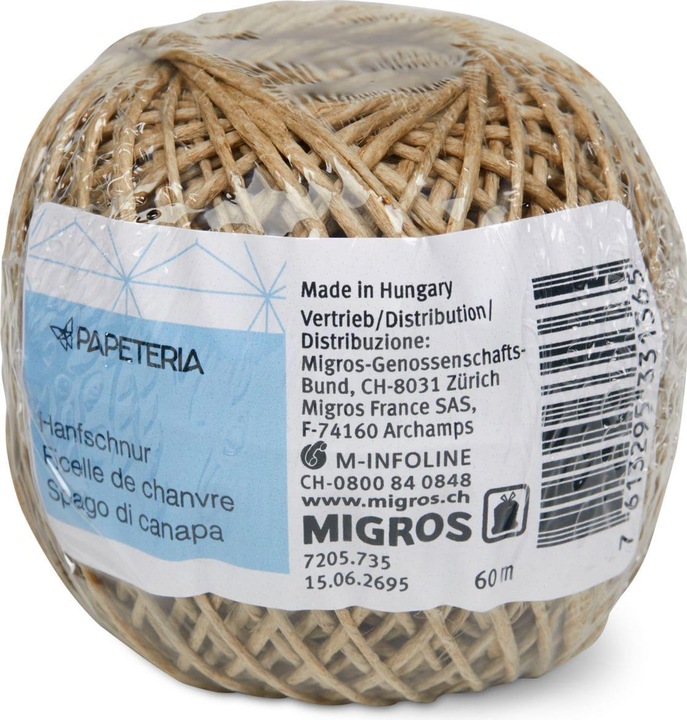 Actual product image Papeteria Hemp cord 60m (1 Piece)
