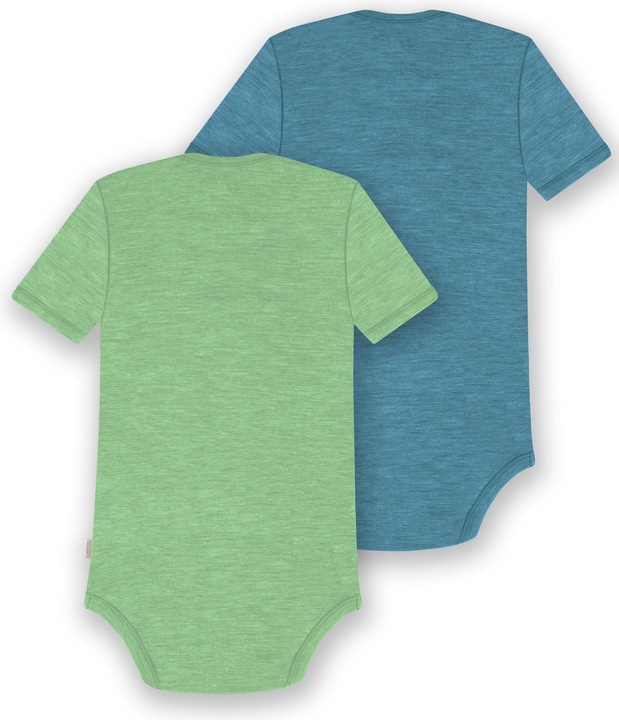 Produktbild Normani 2er Set Baby Merino Body Kurzarm „Tauranga" - 9297 (68)