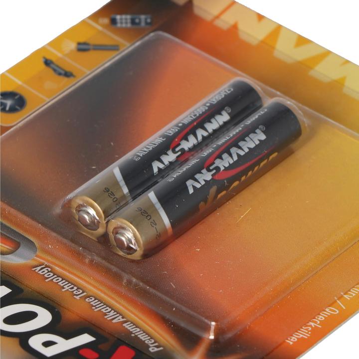 Produktbild Ansmann AAAA Alkaline Batterie LR61 AAAA 41,5 x 8,3mm im 2er Pack (2 Stk., AAA)