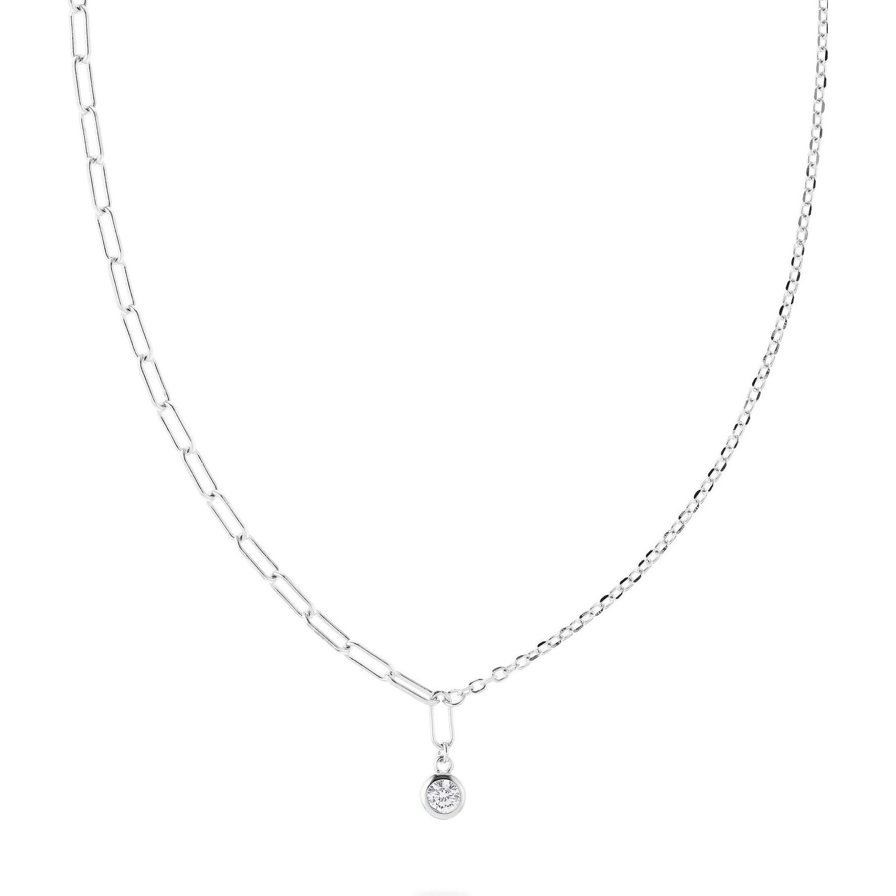 Esprit, Halsschmuck, Kette GLOSSY, (Farbstein, 925er Silber)