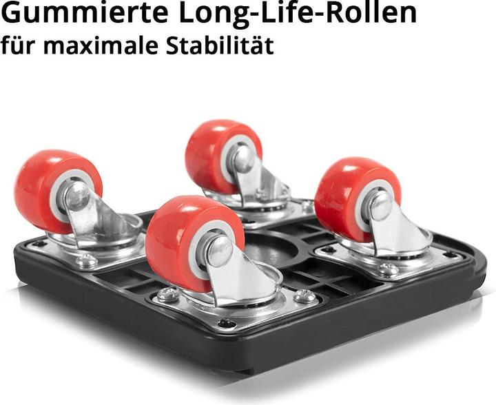 Produktbild Stahlwerk Möbeltransport Set 4 Transportroller und 1 praktischer Möbelheber (400 kg)