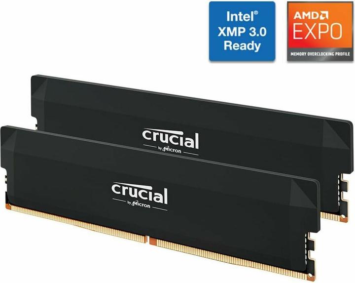 Actual product image Crucial Pro DDR5-6400 Kit 32GB 2x16GB UDIMM CL38 B Overclocking (2 x 16GB, 6400 MHz, DDR5 RAM, U-DIMM)