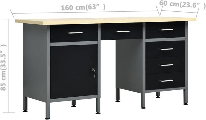 Produktbild vidaXL Werkbank (60 cm, 160 cm)