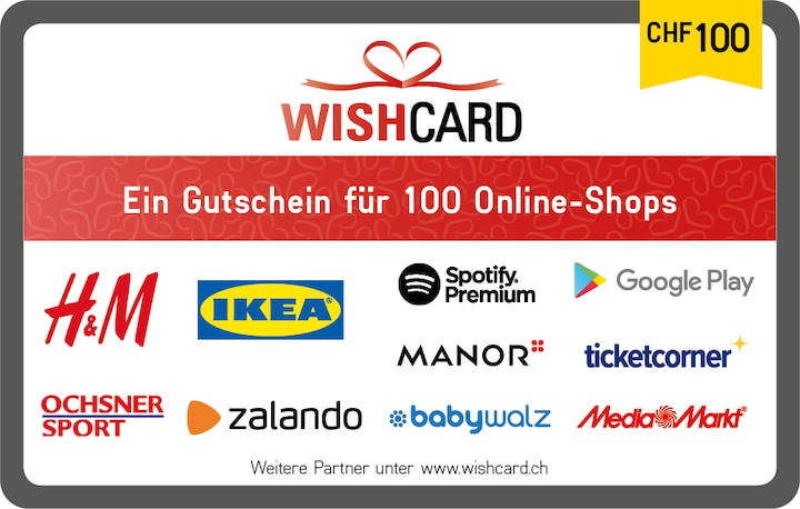 Wunschgutschein Wishcard (100 CHF)